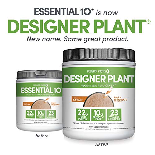 Designer Plant Vegan Meal Replacement Protein Powder, Belgian Ch