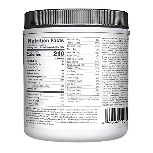 Designer Protein Plant Vegan Meal Replacement Protein Powder, Ma
