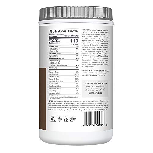 Designer Protein Whey Protein Powder, Gourmet Chocolate, 2 Lb, N