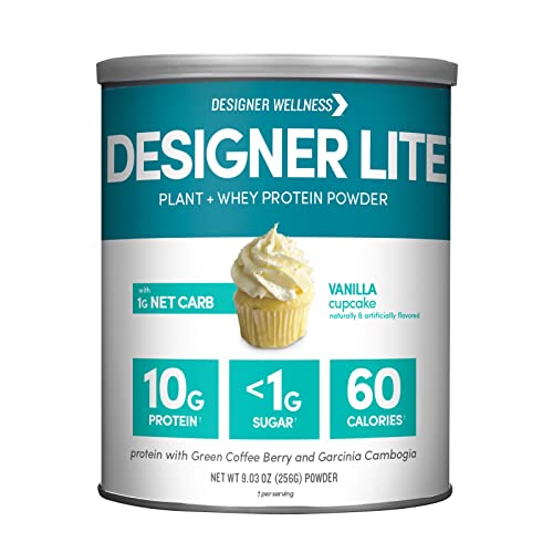 Designer Protein Lite, Low Calorie Natural Protein, Vanilla Cupc