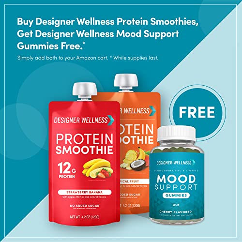 Designer Wellness Protein Smoothie, Real Fruit, 12G Protein, Low
