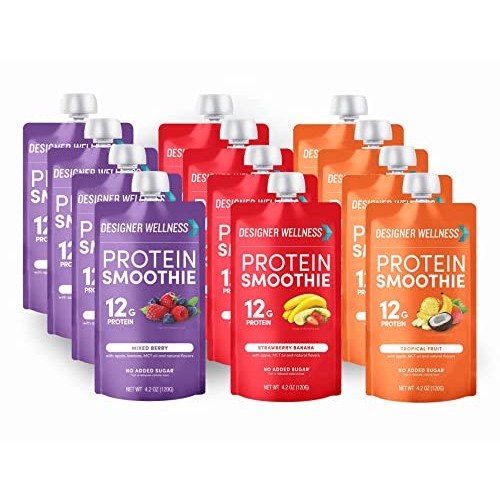 Designer Wellness Protein Smoothie, Real Fruit, 12G Protein, Low