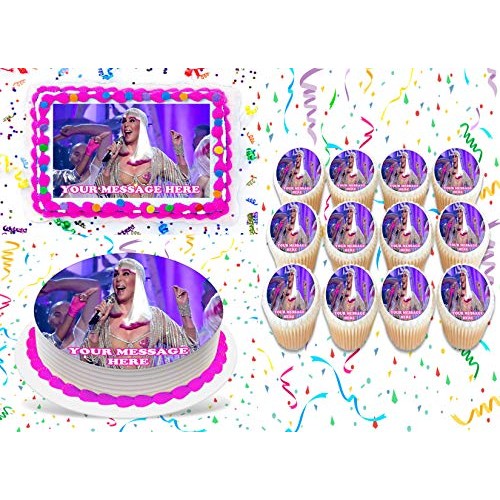 Cher Cake Topper Edible Image Personalized Cupcakes Frosting Sug