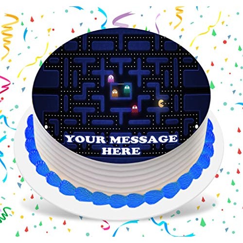 Pac Man Cake Topper Edible Image Personalized Cupcakes Frosting