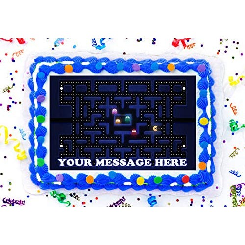 Pac Man Cake Topper Edible Image Personalized Cupcakes Frosting