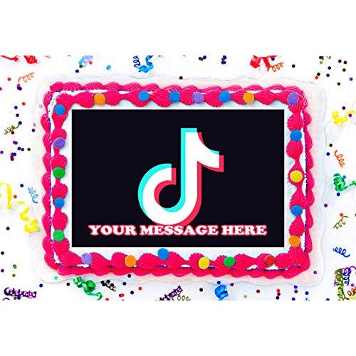 Tiktok Cake Topper Edible Image Personalized Cupcakes Frosting S