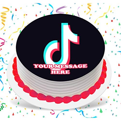 Tiktok Cake Topper Edible Image Personalized Cupcakes Frosting S
