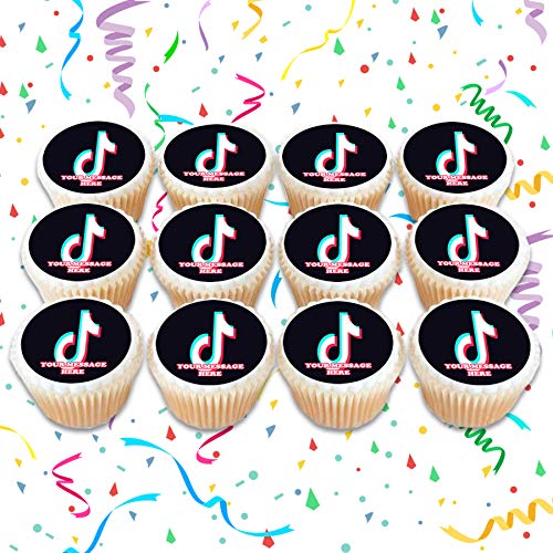 Tiktok Cake Topper Edible Image Personalized Cupcakes Frosting S