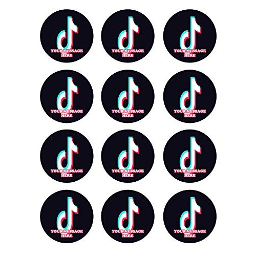 Tiktok Cake Topper Edible Image Personalized Cupcakes Frosting S