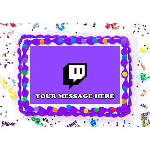 Twitch Cake Topper Edible Image Personalized Cupcakes Frosting S
