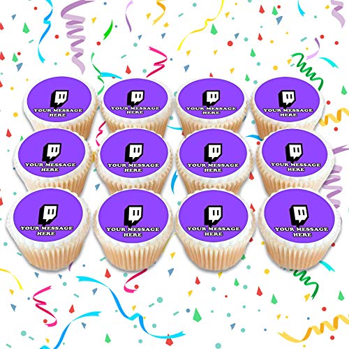 Twitch Cake Topper Edible Image Personalized Cupcakes Frosting S