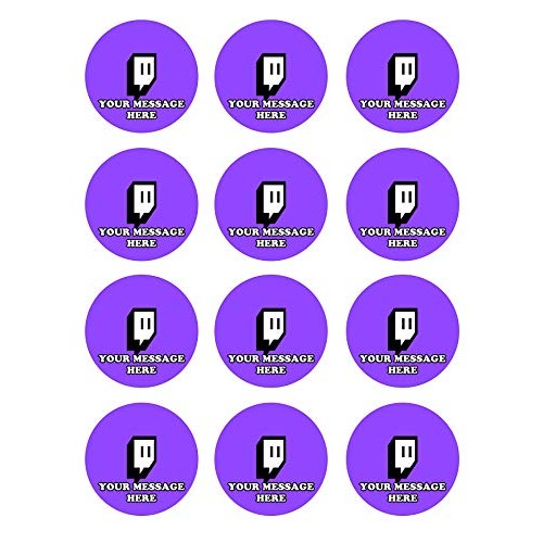 Twitch Cake Topper Edible Image Personalized Cupcakes Frosting S