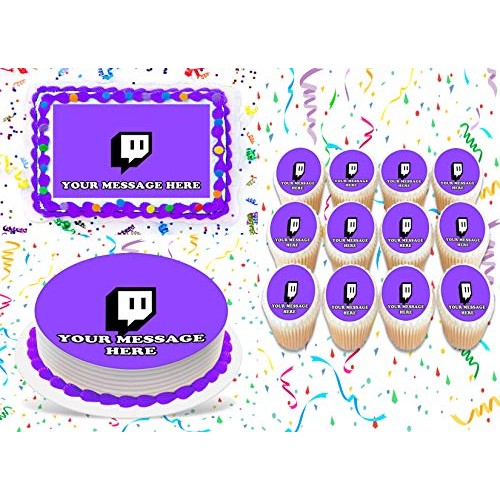 Twitch Cake Topper Edible Image Personalized Cupcakes Frosting S