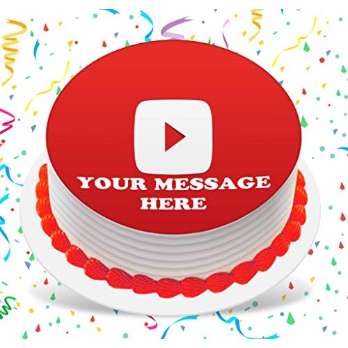 Youtube Cake Topper Edible Image Personalized Cupcakes Frosting