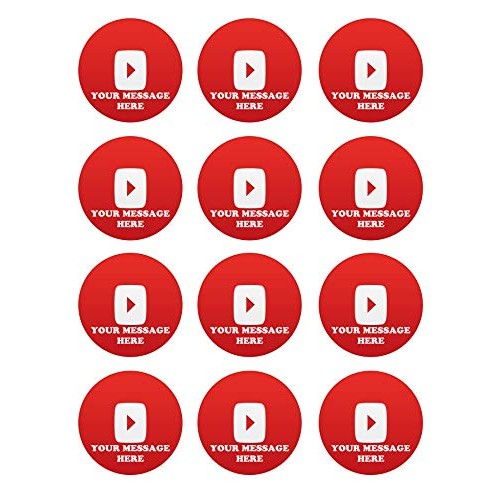 Youtube Cake Topper Edible Image Personalized Cupcakes Frosting