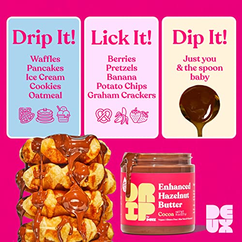 DEUX Vegan Hazelnut Spread - Gluten-Free Hazelnut Chocolate Spre...