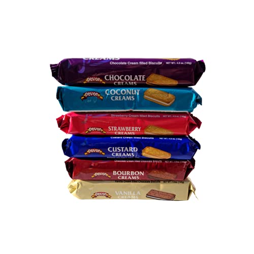 Devon Cream Filled Biscuits 4.9oz, Variety 6-Pack Chocolate, Co...