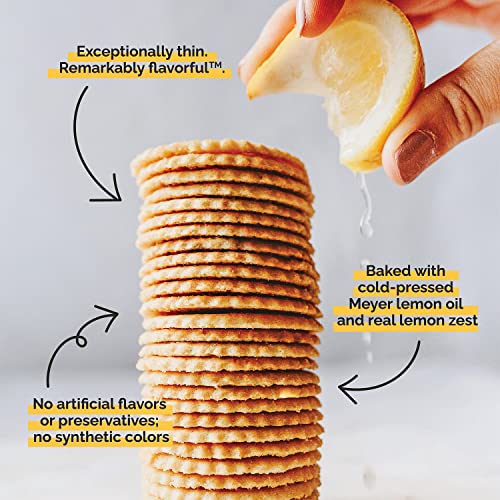 Dewey’S Bakery Meyer Lemon Moravian Cookie Thins | Baked In Smal