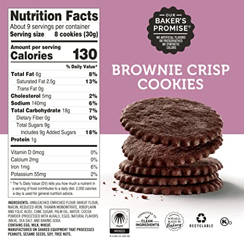 Deweys Bakery Brownie Crisp Cookie Thins | Baked in Small Batch...