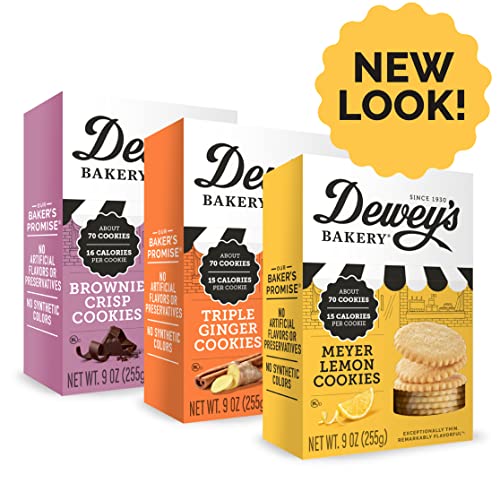 Deweys Bakery Meyer Lemon, Brownie Crisp &Amp; Triple Ginger Moravi