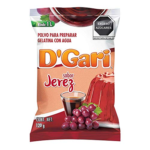 Dgari Gelatin Dessert Sherry- Dgari Jerez- 5 Pack Jerez