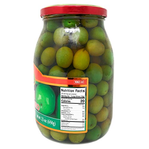 Gusto Italian Whole Green Castelvetrano Olives 23 Ounce Jar