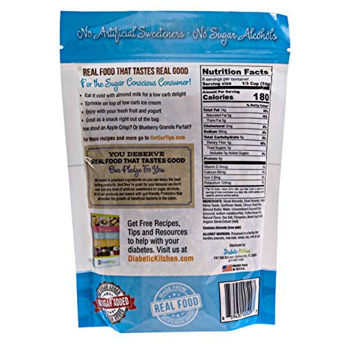 Diabetic Kitchen Almond Butter Keto Granola Cereal - 4G Net Carb