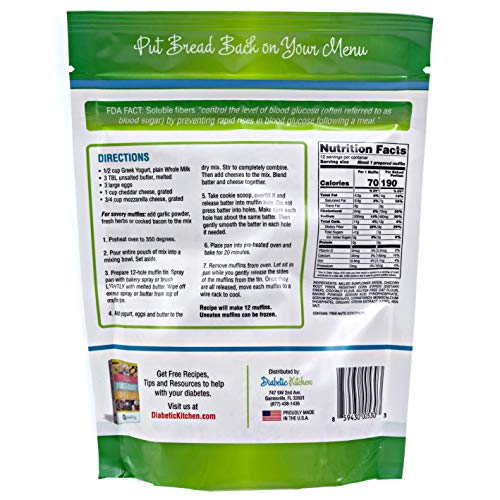 Diabetic Kitchen Cheesy Bread Keto Muffin Mix – Low Carb Bread B