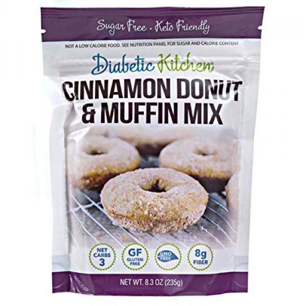 Diabetic Kitchen Cinnamon Keto Donut Mix - Sugar Free Muffin Mix...