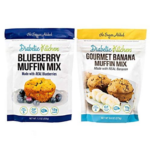 Diabetic Kitchen Low Carb Blueberry Muffin Mix - No Sugar Added ...