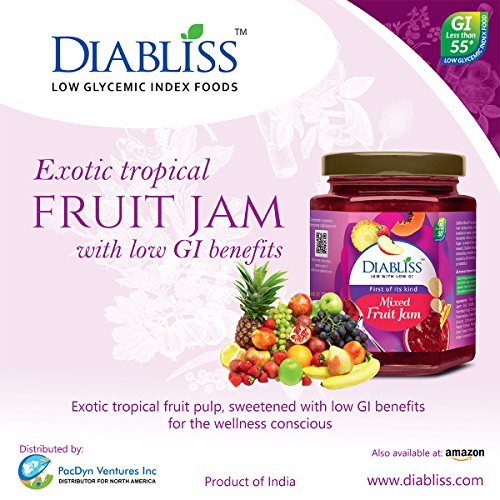 Diabliss Mixed Fruit Jam - Low Glycemic Index Fruit Spread - Swe