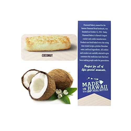 Diamond Bakery Coconut Hawaiian Shortbread Cookies, 4.4 Ounce