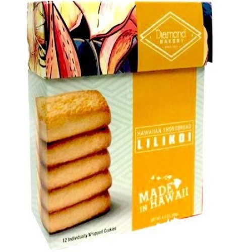 Diamond Bakery Lilikoi Hawaiian Shortbread Cookies - Pack Of 3