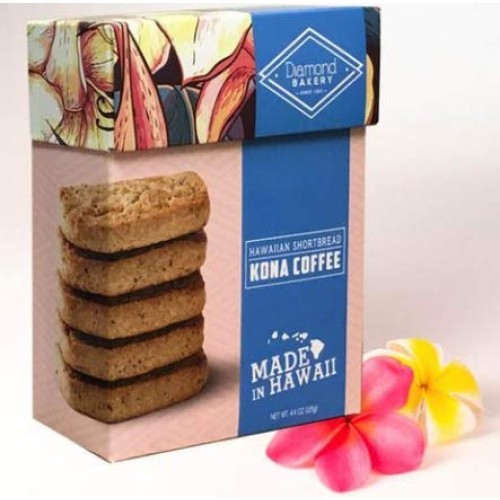 Hawaiian Shortbread Kona Coffee 4.4 Ounce 125G