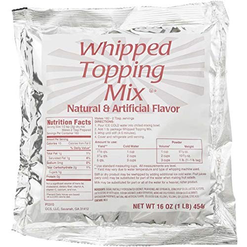 Chefs Companion Whipped Topping Mix, 1 Pound -- 12 per case.