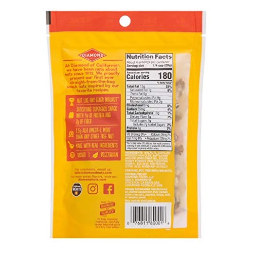 Diamond Of California Hot Honey Walnuts, 4 Ounce