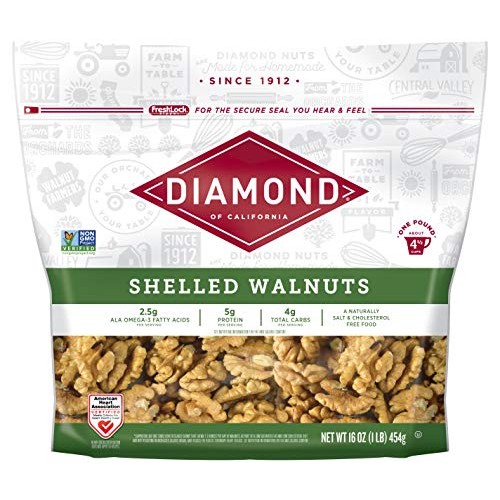 Diamond Of California Shelled Walnuts, 16 Ounce Packaging May V