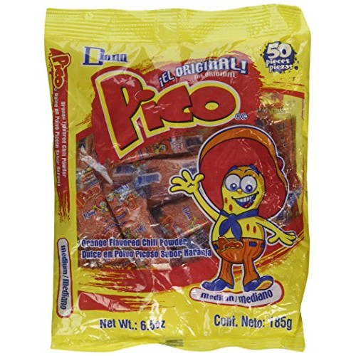 Pico Mediano, The Original Orange Flavor Hot Candy Powder, 50-Count