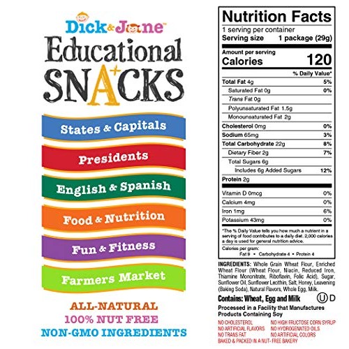 Dick &Amp; Jane Educational Snacks | English &Amp; Spanish - 120 Bags Fe