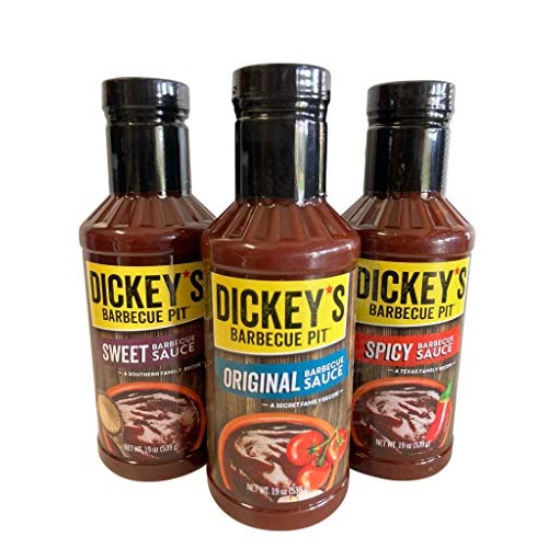 Dickeys Barbecue Pit Bbq Sauce 3-Pack Bundle: Original, Sweet,