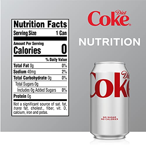 Diet Coke Soda Soft Drink, 12 Fl Oz, 24 Pack