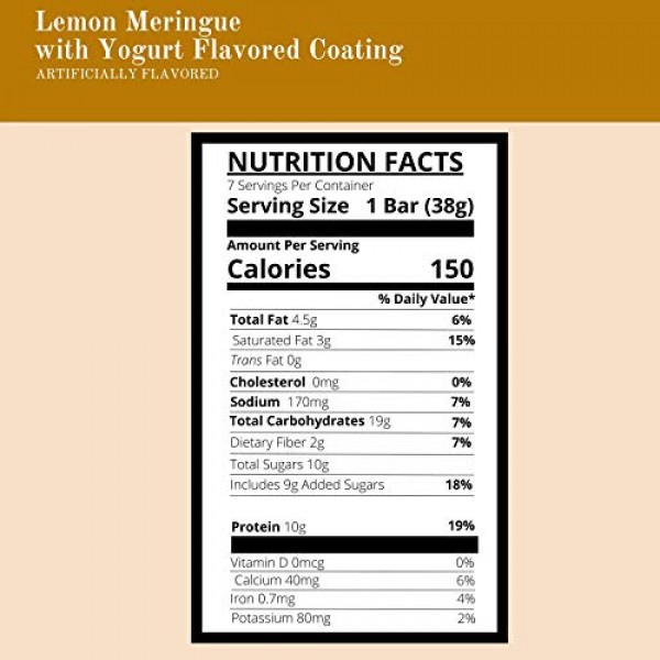 Lemon Meringue Yogurt Bar For Weight Loss 10 Grams Of Protein By
