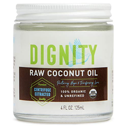 Dignity Coconuts Organic Virgin Coconut Oil, Centrifuge Raw, 4Oz
