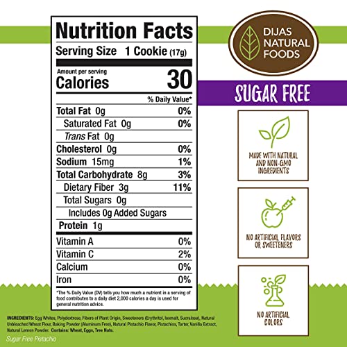 DIJAS Natural Foods, Crunchy Sugar-Free Biscotti Cookie, All Nat...
