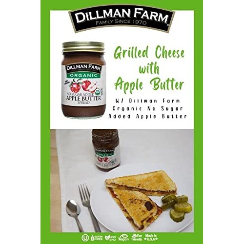 Dillman Farm Organic No Sugar Added Apple Butter, 13Oz Pack Of 6