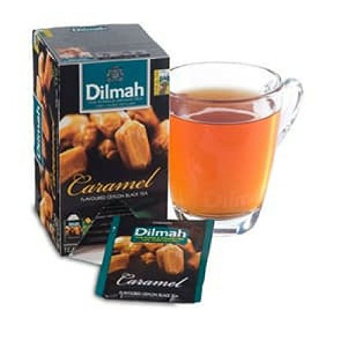 Dilmah Caramel Flavored Ceylon Black Tea - 20 Tea Bags X 6 Pack