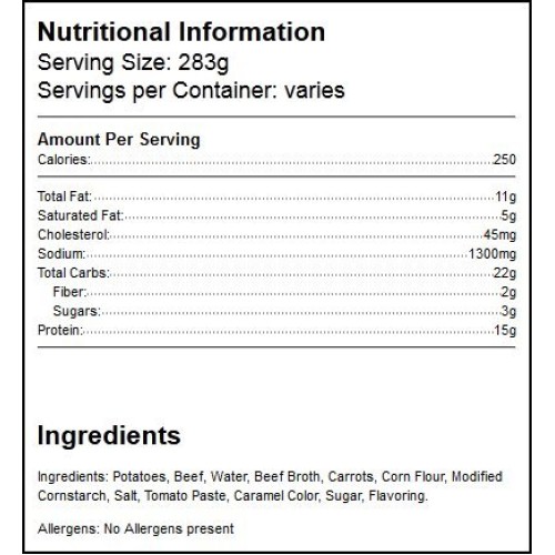 Dinty Moore, Compleats, Microwave Dinner, 10Oz Tray Pack Of 8