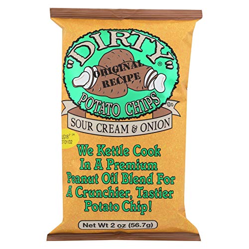 Dirty Potato Chips, Potato Chips Sour Cream Creole Onion, 2 Ounce