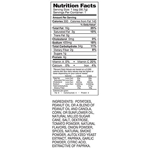 Dirty Potato Chips, Mesquite Bbq, 2 Ounce Pack Of 25