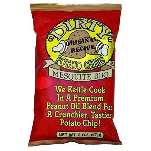 Dirty Potato Chips, Mesquite Bbq, 2 Ounce Pack Of 25